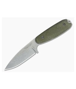 Bradford Guardian3.5 3D Green Micarta Sabre Ground Stonewash M390 - BK-35S-102 1