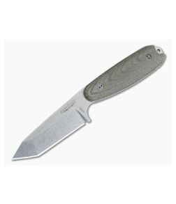 Bradford Guardian3.5 Tanto 3D OD Green Micarta Stonewashed M390 - BK-35T-102-M390 1