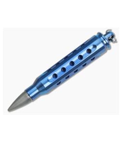 Steve Kelly .223 Bullet Dangler Titanium Key Chain Blue w/ Gun Metal 3604 - CU-3604 1