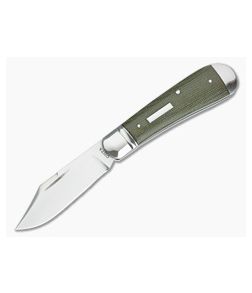 Hiroaki Ohta #107 Clip Point Green Micarta Slip Joint Folder - CU-3621 1