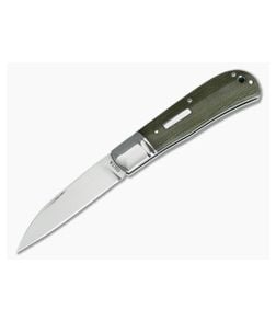 Hiroaki Ohta #112 Wharncliffe Green Micarta Slip Joint Folder - CU-3624 1