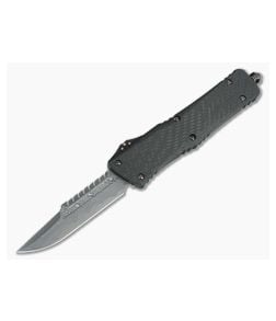 Marfione Custom Combat Troodon Interceptor Carbon Fiber XHP Damascus Automatic Knife - CU-3646 1
