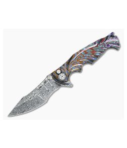 Brian Tighe Custom Tighe Breaker Damasteel Recurve Integral Moku-Ti Flipper 3663 - CU-3663 1