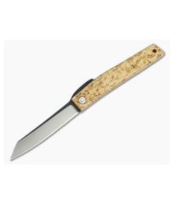 Hiroaki Ohta Knives OFF FK9P Birch Wood Friction Folder - CU-3679 1