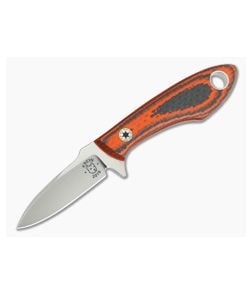 Tom Krein Custom TK-1 Necker Orange Carbon Fiber CTS-XHP EDC Fixed Blade - CU-3694 1