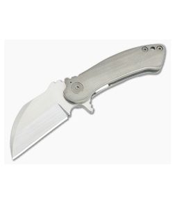 Grindhouse Knives TMAx #9 Satin XHP Orange Peel Titanium Frame Lock Flipper - CU-3717 1