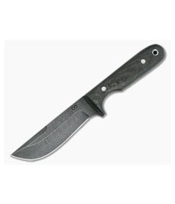 Olamic Cutlery Utility Skinner Carbon Fiber HCVD Damascus Skinner - CU-3735 1