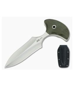 Mike Irie Version 2 Push Dagger CPM-154 Green Canvas Micarta - CU-3761 1
