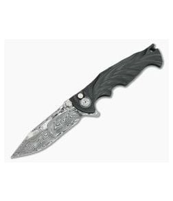 Brian Tighe Custom Tighe Breaker Damasteel Integral Carbon Fiber Flipper 3787 - CU-3787 1