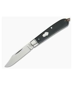 T.A. Davison Custom Black Micarta Satin CPM154 Clip Point Slip Joint - CU-3895 1