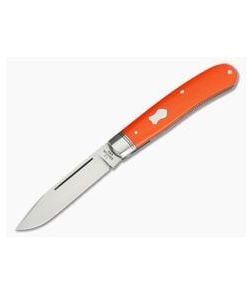 T.A. Davison Custom Orange G10 Satin CPM154 Drop Point Slip Joint - CU-3896 1