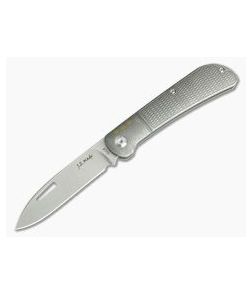 JE Made Zulu Tribal Spear Point Slip Joint Bolstered Titanium Brass Inserts w/ Clip S35VN - CU-3908 1