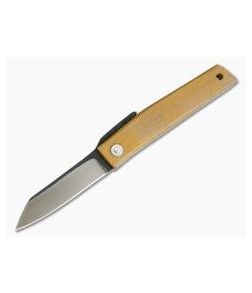 Hiroaki Ohta Knives OFF FK7M Natural Micarta Friction Folder 3911 - CU-3911 1