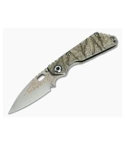 Mick Strider Custom SnG Spear Point Organic Textured Titanium Frame Lock - CU-3920 1