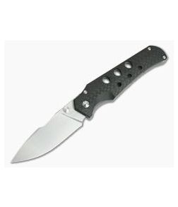 Jason Guthrie Custom Scout Carbon Fiber Titanium Frame Lock M390 Harpoon Drop Point - CU-3925 1