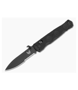 Benchmade Mini SOCP Folder Black G10 S30V Graphite Black Cerakote Partially Serrated AXIS Lock Knife (3.76" Blade) 393SBK - BM-393SBK 1