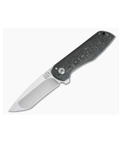 Jared Price Custom Ptarmigan Lightweight Satin CTS-XHP Fatcarbon Carbon Fiber Titanium Frame Lock Flipper - CU-3962 1