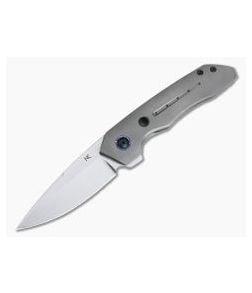 Chad Nell Custom Gent Satin AEB-L Evil Eye Timascus Clip Titanium Frame Lock Flipper - CU-3965 1