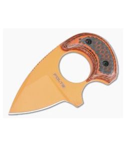 Alan Folts Custom Baby Bear O.J. Coated CPM-154 Orange Carbon Fiber/G10 Hybrid Fixed Blade - CU-3973 1