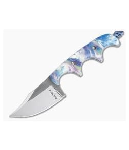 Alan Folts Custom Minimalist Bowie Neck Knife Two-tone CPM-154 Easter Custom Acrylic - CU-3985 1