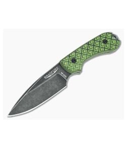 Bradford Guardian3 False Edge GPK Exclusive Nimbus Rex 45 Toxic Green/Black G10 Fixed Blade - BK-3FE-010N-REX45 1