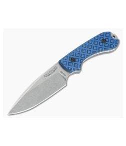 Bradford Guardian3 False Edge GPK Exclusive Stonewashed Rex 45 Blue/Black G10 Fixed Blade - BK-3FE-013-REX45 1