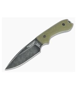 Bradford Guardian3 False Edge GPK Exclusive Nimbus Rex 45 3D Green Micarta Fixed Blade - BK-3FE-102N-REX45 1