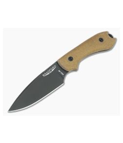 Bradford Guardian3 False Edge GPK Exclusive Black DLC Rex 45 3D Natural Micarta Fixed Blade - BK-3FE-104B-REX45 1