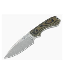 Bradford Guardian3 False Edge GPK Exclusive Stonewashed Rex 45 3D Camo Micarta Fixed Blade - BK-3FE-109-REX45 1