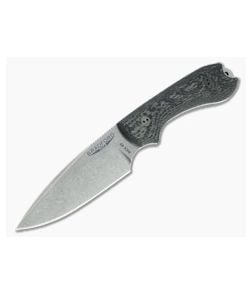 Bradford Guardian3 False Edge GPK Exclusive Stonewashed Rex 45 3D Microtextured Carbon Fiber Fixed Blade - BK-3FE-114M-REX45 1
