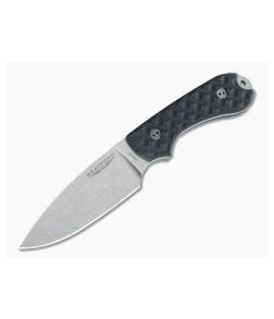 Bradford Knives Guardian3 Full Flat Grind Black G10 Stonewashed 3V Fixed Blade Knife - BK-3FH-001-3V 1
