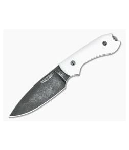 Bradford Knives Guardian3 Full Flat GPK Exclusive 3D White G10 Nimbus 3V Fixed Blade Knife - BK-3FH-100N-3V 1