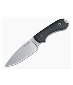 Bradford Knives Guardian3 Full Height Flat Stonewashed M390 3D Black Micarta - BK-3FH-101 1