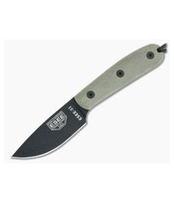 ESEE 3HM Black Plain Edge Rounded Handle Leather Sheath - ESEE-3HM 1