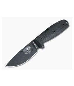 ESEE 3 Black Blade 3D Black G10 Handles Fixed Blade 3PMB-001 - ESEE-3PMB-001 1