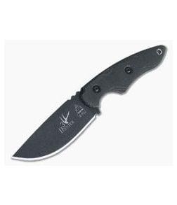 TOPS Knives 3 Pointer Black 1095 Black Canvas Micarta EDC Hunter Neck Knife 3PR-01 - TP-3PR-01 1