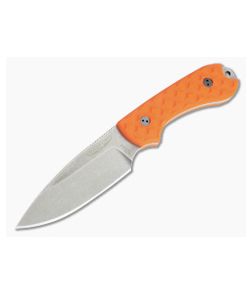 Bradford Guardian3 Sabre Ground Stonewashed M390 Orange G10 Fixed Blade - BK-3S-005-M390 1