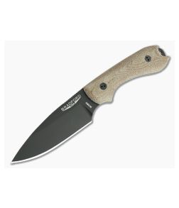 Bradford Guardian3 Sabre Ground DLC M390 3D Natural Micarta Fixed Blade - BK-3S-104B-M390 1