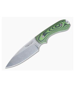 Bradford Guardian3 Sabre Ground Stonewashed MagnaCut 3D Toxic Green/Black G10 Fixed Blade - BK-3S-119-MC 1
