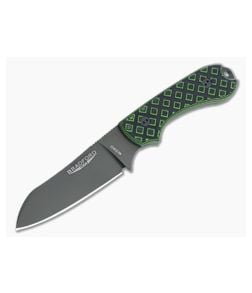 Bradford Knives Guardian3 Sheepsfoot Toxic/Black G10 DLC Coated M390 - BK-3SF-010B 1