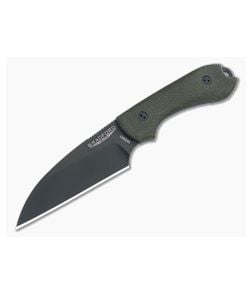 Bradford Knives Guardian3 Wharncliffe 3D Green Micarta Black DLC M390 - BK-3W-102B 1