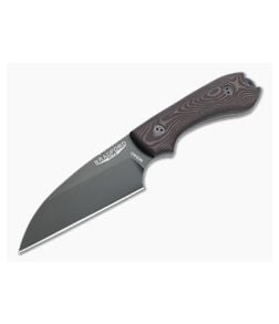 Bradford Knives Guardian3 Wharncliffe LTD 3D Chocolate/Red Richlite Black DLC M390 Fixed Blade - BK-3W-114B-M390 1