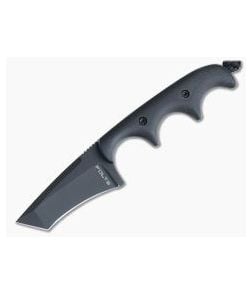 Alan Folts Custom Minimalist Tanto Neck Knife Black Coated CPM-154 Black G10 - CU-4028 1