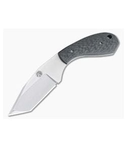 Trash Panda Knives Pack Knife Compact Fixed Blade Stonewashed CPM-154 Carbon Fiber 4054 - CU-4054 1