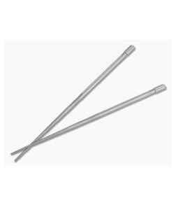 Steve Kelly TiSushi Sticks Bead Blasted Titanium Chopsticks - CU-4094 1