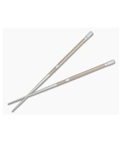 Steve Kelly TiSushi Sticks Satin w/ Bronze Milling Titanium Chopsticks - CU-4095 1