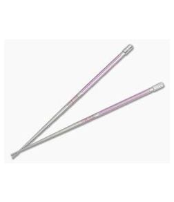 Steve Kelly TiSushi Sticks Satin w/ Purple Milling Titanium Chopsticks - CU-4096 1