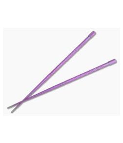 Steve Kelly TiSushi Sticks Ultraviolet Anodized w/ Milling Titanium Chopsticks - CU-4103 1