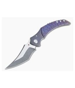 Sergey Rogovets Demon One-off CTS-XHP Engraved Titanium Top Flipper - CU-4111 1