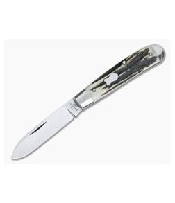 T.A. Davison Custom Stag Satin CPM154 Drop Point Slip Joint - CU-4112 1